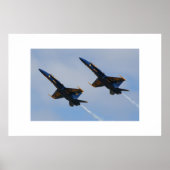 Twee Blauwe Angels Poster (Voorkant)