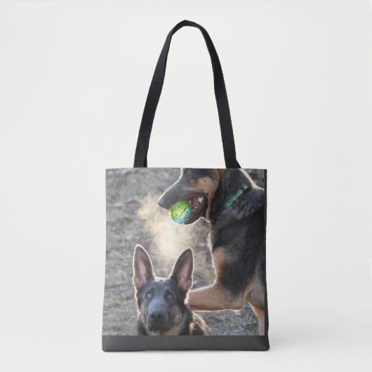 Twee blauwe Duitse herderhonden Tote Bag (Voorkant)