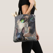 Twee blauwe Duitse herderhonden Tote Bag (Dichtbij)
