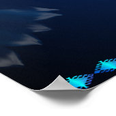 Twee blauwe haarveenvogels poster (Hoek)