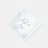 Twee | Blauwe harten en Waterverf jongen 2e verjaa Servet (Hoek)