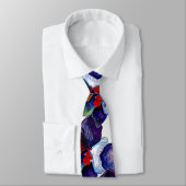 Twee blauwe orchidee Stropdas met witte achtergron (Gebonden)