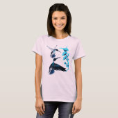Twee blauwe Shirten T-shirt (Voorkant volledig)