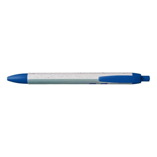 Twee blauwe stoelen op het strand zwarte inkt pen (Achterkant)