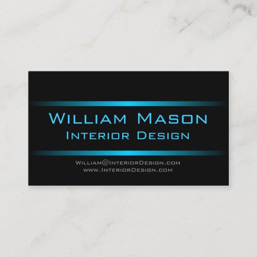 Twee blauwe Stripes Professional-Visitekaartje Visitekaartje (Voorkant)