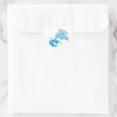 Twee blauwe tuimelaars die uit het water springen hart sticker (Tas)