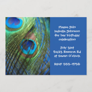 Twee blauwe veterendagen van Peacock Kaart
