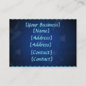 Twee blauwe Visitekaartjes (Achterkant)