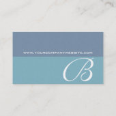 Twee Blauwgroen toonaangevende monogram B Visitekaartje (Achterkant)