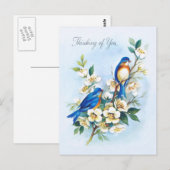 Twee blauwvogels briefkaart (Voorkant / Achterkant)