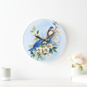 Twee blauwvogels grote klok (Huis)