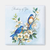 Twee blauwvogels magneet (Voorkant)