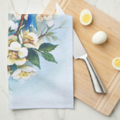 Twee blauwvogels theedoek (Quarter Fold)