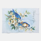 Twee blauwvogels theedoek (Horizontaal)