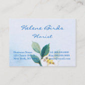 Twee blauwvogels visitekaartje (Achterkant)