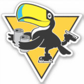 Twee blikken Hoofd Logo Custom-Cut Vinyl Sticker (Voorkant)