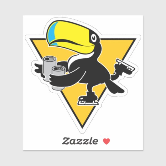 Twee blikken Hoofd Logo Custom-Cut Vinyl Sticker (Vel)