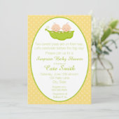 Twee blikken in een uitnodiging voor een Baby show (Staand voorkant)