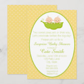 Twee blikken in een uitnodiging voor een Baby show (Voorkant / Achterkant)