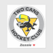 Twee blikken oefenen Logo op maat gesneden vinyl S Sticker (Vel)