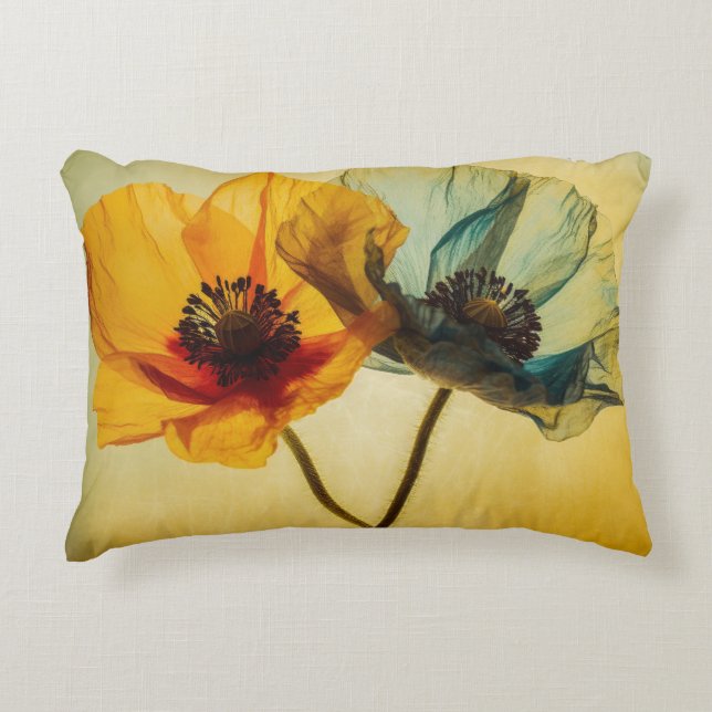 Twee bloemen accent kussen (Voorkant)