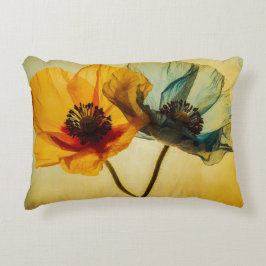 Twee bloemen accent kussen