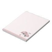 Twee bloemen Aziatische roze fans "Serenity" digit Notitieblok (Linkerzijde)