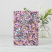 Twee bloemen bedankkaart (Staand voorkant)