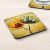 Twee bloemen bier onderzetter (Linkerzijde)