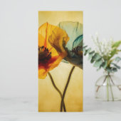 Twee bloemen Bladwijzer Menu (Staand voorkant)