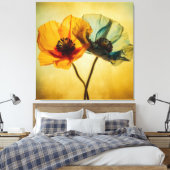 Twee bloemen canvas afdruk (Insitu (Slaapkamer))