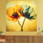 Twee bloemen canvas afdruk (Insitu (Woonkamer))