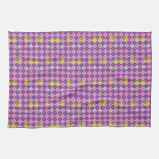 Twee Bloemen Diamanten Theedoek (Horizontaal)