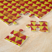 Twee Bloemen Driehoeken Legpuzzel (Zijkant)