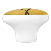 Twee bloemen keramische knop (Zijkant)