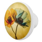 Twee bloemen keramische knop (Rechts)