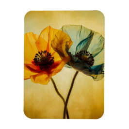 Twee bloemen magneet
