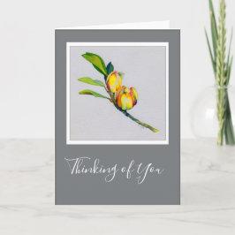 Twee Bloemen op een Kaart van de Tak 5x7 Gevouwen