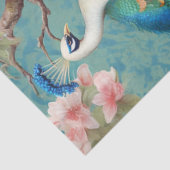 Twee Bloemen Peacocks Decoupage Tissuepapier (Detail)