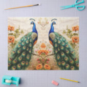 Twee Bloemen Peacocks Decoupage Tissuepapier (Craft)