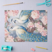 Twee Bloemen Peacocks Decoupage Tissuepapier (Craft)