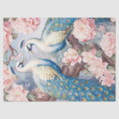 Twee Bloemen Peacocks Decoupage Tissuepapier (Voorkant)
