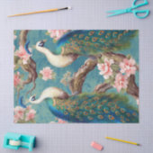 Twee Bloemen Peacocks Decoupage Tissuepapier (Craft)