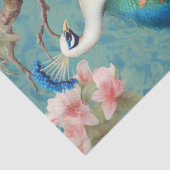 Twee Bloemen Peacocks Decoupage Tissuepapier (Detail)