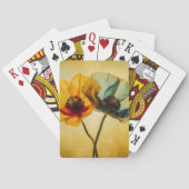 Twee bloemen pokerkaarten (Achterkant)
