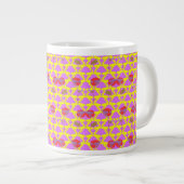 Twee Bloemen Rozen Grote Koffiekop (Voorkant rechts)