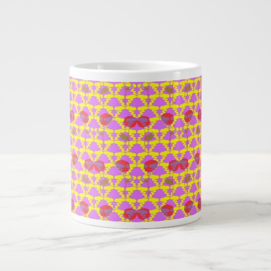 Twee Bloemen Rozen Grote Koffiekop (Voorkant)