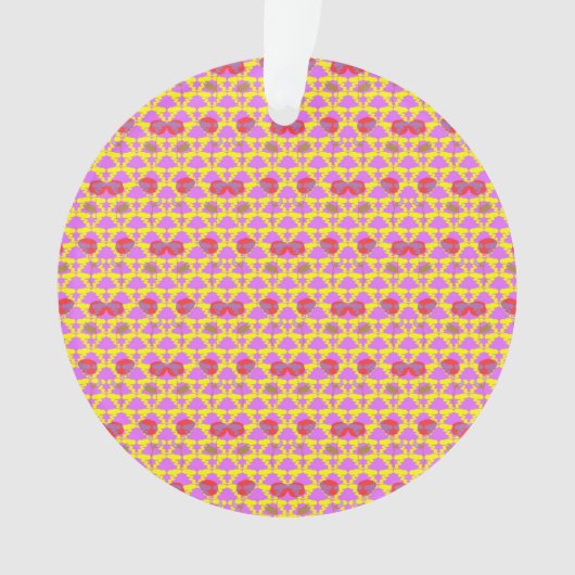 Twee Bloemen Rozen Ornament (voorkant)