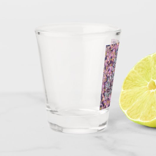 Twee bloemen shot glas (Links)