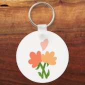 Twee bloemen sleutelhanger (Voorkant)